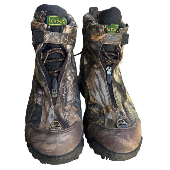 Cabela’s Mens 9.5 D Waterproof Hunting Camouflage Camo Boots Zip Up Lace - Picture 2 of 9